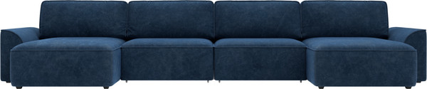 Изображение товара Диван П-образный Лига Диванов Лига-048 лонг / 128347 (велюр синий)
