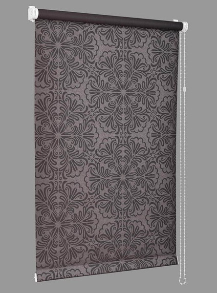 Изображение товара Рулонная штора Delfa Сантайм Металлик Принт СРШ-03Д 7592 (160x170, шоколад)