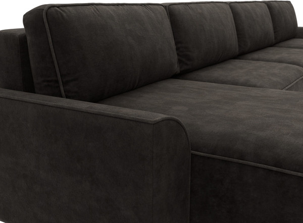 Изображение товара Диван П-образный Лига Диванов Лига-048 лонг / 128348 (велюр коричневый)