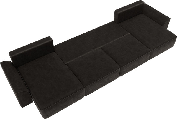 Изображение товара Диван П-образный Лига Диванов Лига-048 лонг / 128348 (велюр коричневый)