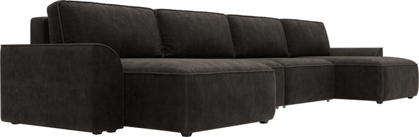 Изображение товара Диван П-образный Лига Диванов Лига-048 лонг / 128348 (велюр коричневый)