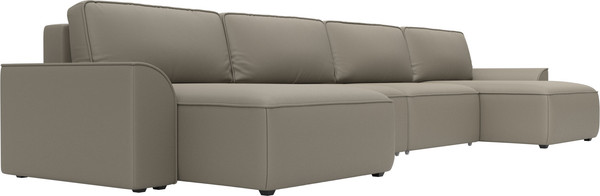 Изображение товара Диван П-образный Лига Диванов Лига-048 лонг / 128349 (экокожа бежевый)