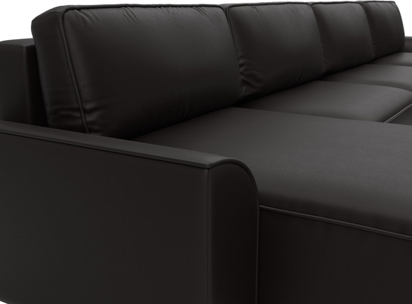 Изображение товара Диван П-образный Лига Диванов Лига-048 лонг / 128350 (экокожа коричневый)