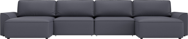 Изображение товара Диван П-образный Лига Диванов Лига-048 лонг / 128353 (экокожа серый)