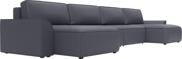 Изображение товара Диван П-образный Лига Диванов Лига-048 лонг / 128353 (экокожа серый)