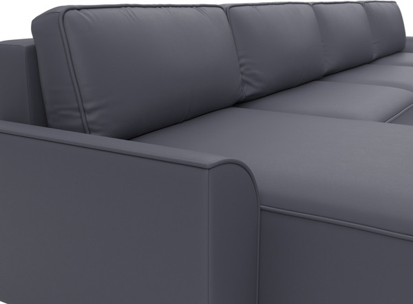 Изображение товара Диван П-образный Лига Диванов Лига-048 лонг / 128353 (экокожа серый)