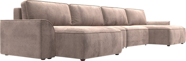 Изображение товара Диван П-образный Лига Диванов Лига-048 лонг / 128355 (велюр бежевый)