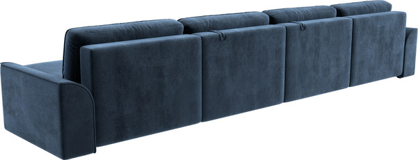 Изображение товара Диван П-образный Лига Диванов Лига-048 лонг / 128356 (велюр синий)