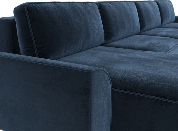 Изображение товара Диван П-образный Лига Диванов Лига-048 лонг / 128356 (велюр синий)