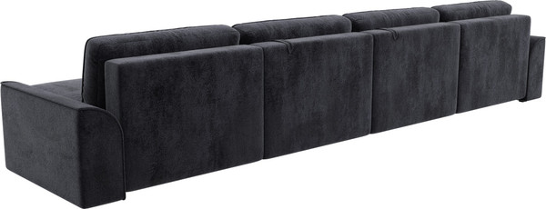 Изображение товара Диван П-образный Лига Диванов Лига-048 лонг / 128358 (велюр темно-серый)