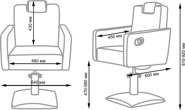 Изображение товара Кресло парикмахерское Элеганс МД-166 (черный)