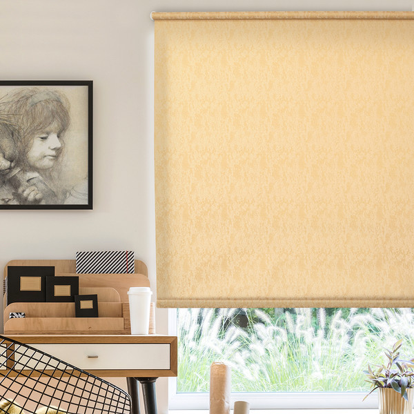 Изображение товара Рулонная штора Delfa Сантайм Марс Жаккард СРШ-03Д 27012 (150x170, бежевый)