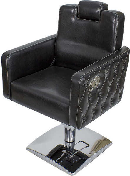 Изображение товара Кресло парикмахерское Элеганс МД - 166 (черный, регулировка спинки и подголовника)