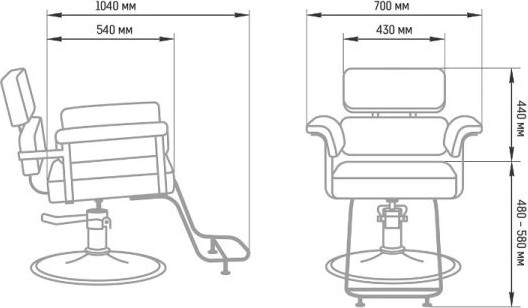 Изображение товара Кресло парикмахерское Элеганс МД-677 (черный, гидравлика)