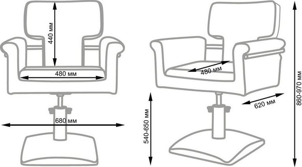 Изображение товара Кресло парикмахерское Элеганс МД-77А (черный, электропривод)