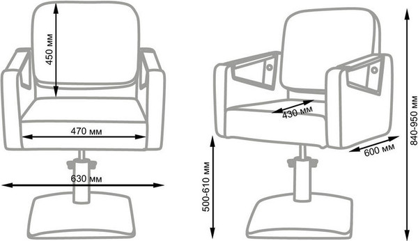Изображение товара Кресло парикмахерское Элеганс МД-201 (черный, электропривод)