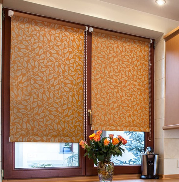 Изображение товара Рулонная штора Delfa Сантайм Металлик Принт Блейд СРШ-03Д 7533 (200x170, терракотовый)