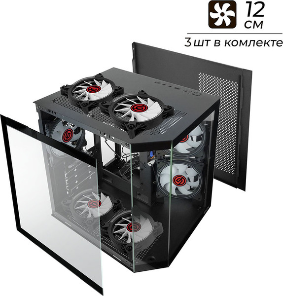 Изображение товара Корпус для компьютера Ginzzu V190 (черный)