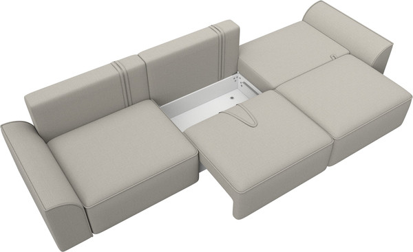 Изображение товара Диван Лига Диванов Лига-048 Лонг / 128239 (рогожка амур бежевый)