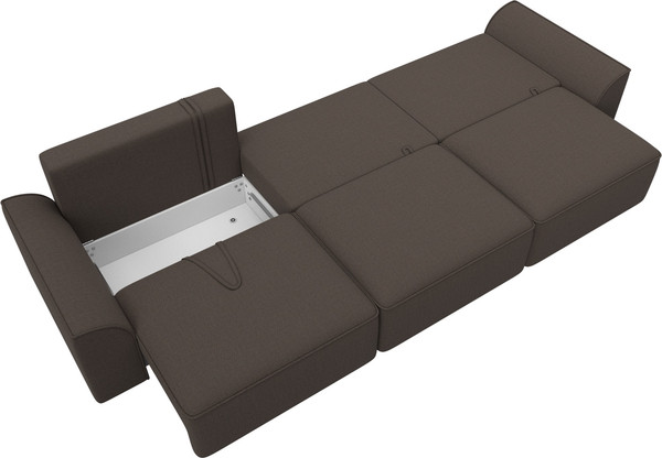 Изображение товара Диван Лига Диванов Лига-048 Лонг / 128240 (рогожка амур коричневый)