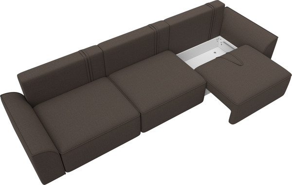 Изображение товара Диван Лига Диванов Лига-048 Лонг / 128240 (рогожка амур коричневый)