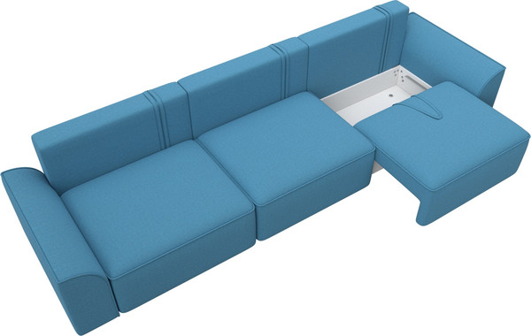 Изображение товара Диван Лига Диванов Лига-048 Лонг / 128242 (рогожка амур голубой)