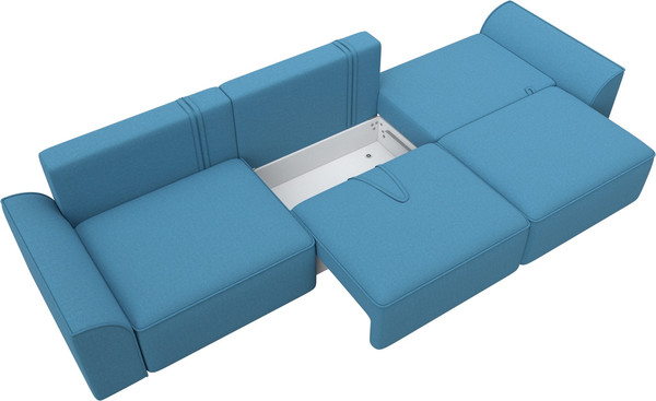 Изображение товара Диван Лига Диванов Лига-048 Лонг / 128242 (рогожка амур голубой)