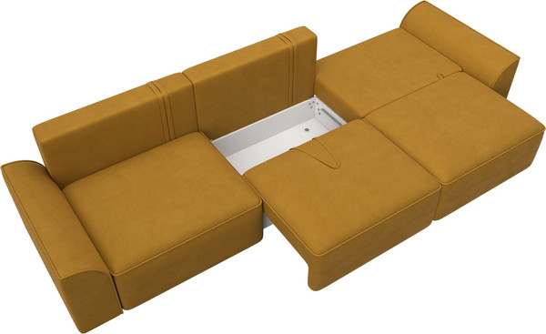 Изображение товара Диван Лига Диванов Лига-048 Лонг / 128244 (велюр желтый)