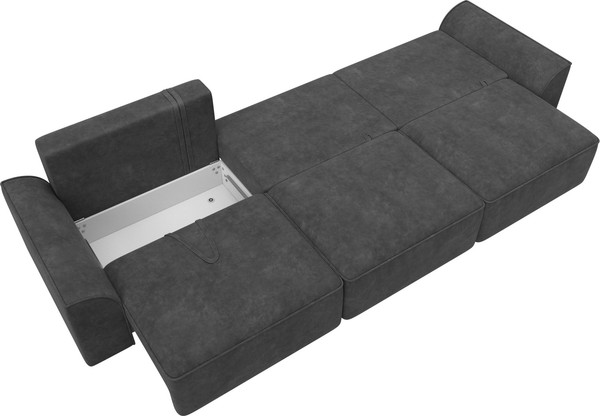 Изображение товара Диван Лига Диванов Лига-048 Лонг / 128245 (велюр темно-серый)