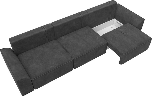 Изображение товара Диван Лига Диванов Лига-048 Лонг / 128245 (велюр темно-серый)