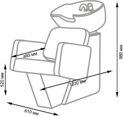 Изображение товара Мойка парикмахерская с креслом Элеганс Одри