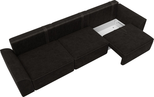 Изображение товара Диван Лига Диванов Лига-048 Лонг / 128248 (велюр коричневый)