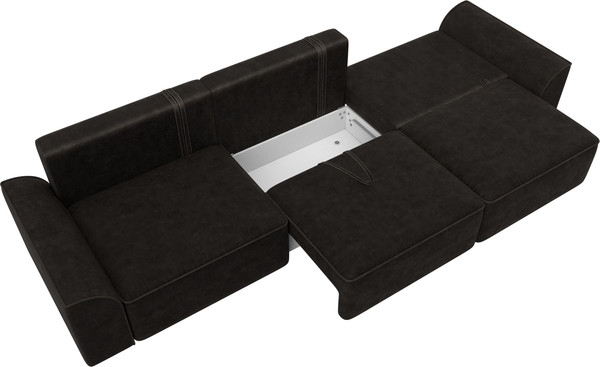 Изображение товара Диван Лига Диванов Лига-048 Лонг / 128248 (велюр коричневый)