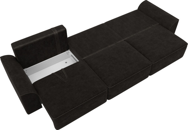 Изображение товара Диван Лига Диванов Лига-048 Лонг / 128248 (велюр коричневый)