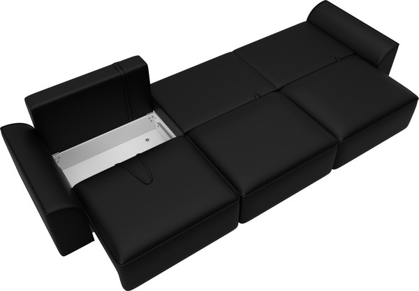 Изображение товара Диван Лига Диванов Лига-048 Лонг / 128252 (экокожа черный)
