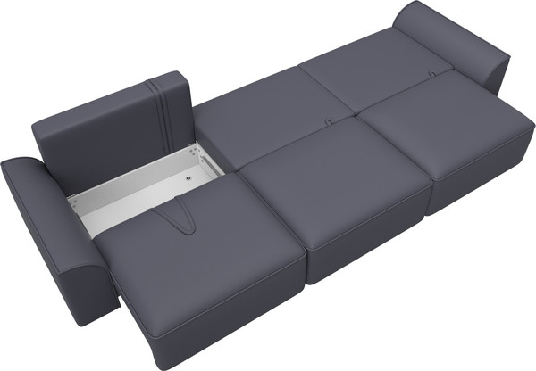 Изображение товара Диван Лига Диванов Лига-048 Лонг / 128253 (экокожа серый)