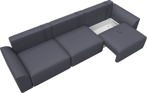 Изображение товара Диван Лига Диванов Лига-048 Лонг / 128253 (экокожа серый)