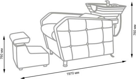 Изображение товара Мойка парикмахерская с креслом Элеганс МД-573