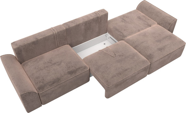 Изображение товара Диван Лига Диванов Лига-048 Лонг / 128255 (велюр бежевый)