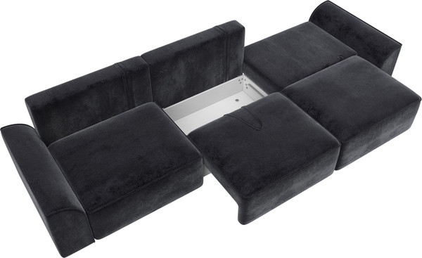 Изображение товара Диван Лига Диванов Лига-048 Лонг / 128258 (велюр темно-серый)