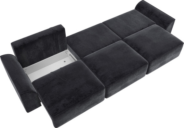 Изображение товара Диван Лига Диванов Лига-048 Лонг / 128258 (велюр темно-серый)