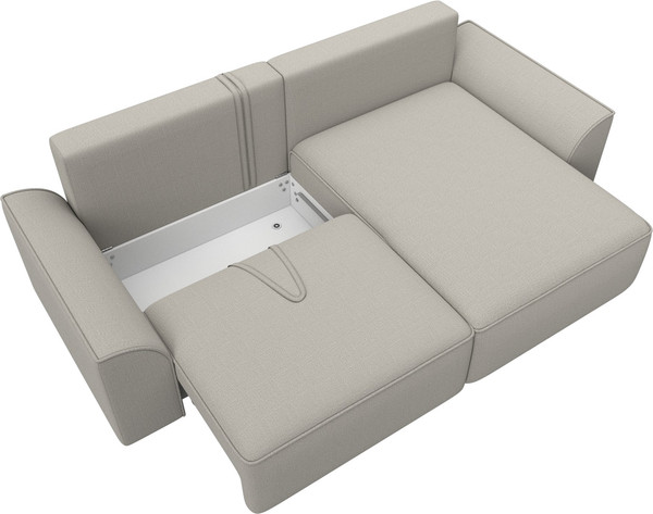 Изображение товара Диван угловой Лига Диванов Лига-048 универсальный / 128264 (рогожка амур бежевый)