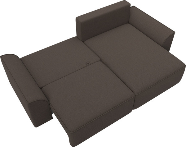 Изображение товара Диван угловой Лига Диванов Лига-048 НПБ угол универсальный / 128265 (рогожка амур коричневый)