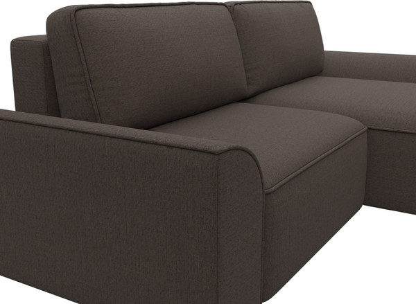 Изображение товара Диван угловой Лига Диванов Лига-048 НПБ угол универсальный / 128265 (рогожка амур коричневый)