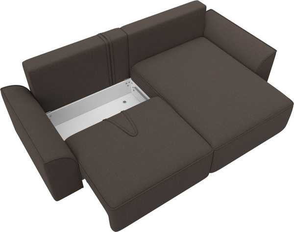 Изображение товара Диван угловой Лига Диванов Лига-048 НПБ угол универсальный / 128265 (рогожка амур коричневый)