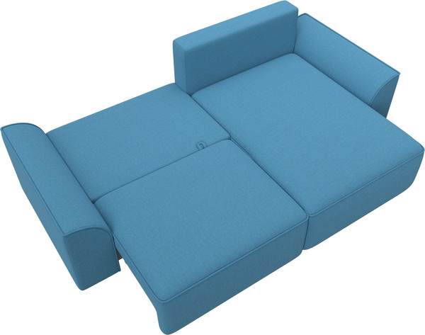 Изображение товара Диван угловой Лига Диванов Лига-048 НПБ универсальный / 128267 (рогожка амур голубой)