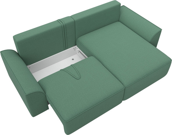 Изображение товара Диван угловой Лига Диванов Лига-048 универсальный / 128268 (рогожка амур зеленый)