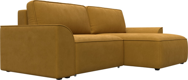 Изображение товара Диван угловой Лига Диванов Лига-048 универсальный / 128269 (велюр желтый)