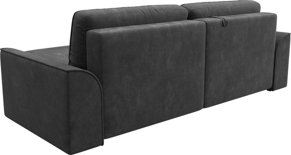 Изображение товара Диван угловой Лига Диванов Лига-048 универсальный / 128270 (велюр темно-серый)