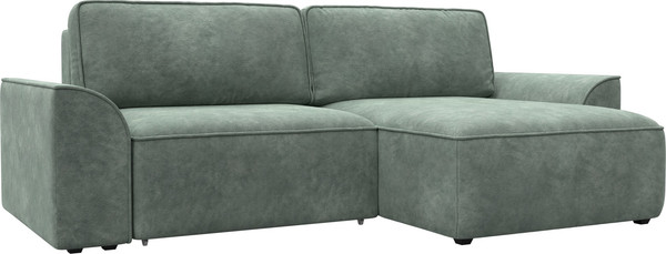 Изображение товара Диван угловой Лига Диванов Лига-048 универсальный / 128271 (велюр зеленый)